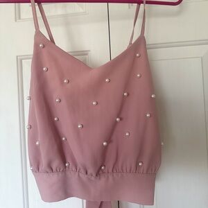 Pearl Pink Crop Tank 🌸🤍